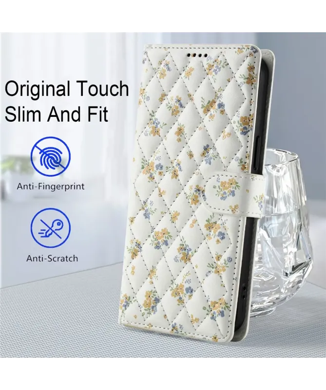 Housse Samsung Galaxy A17 5G / A26 5G Matelassée et Fleurs Jaunes