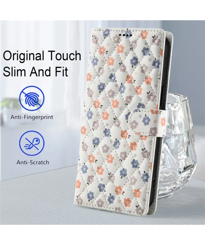 Housse Samsung Galaxy A17 5G / A26 5G Matelassée et Petites Fleurs