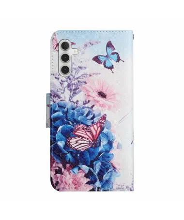 Housse Samsung Galaxy A17 5G Papillons et Hortensias