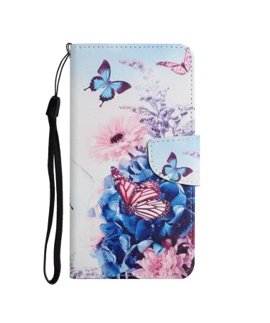 Housse Samsung Galaxy A17 5G Papillons et Hortensias