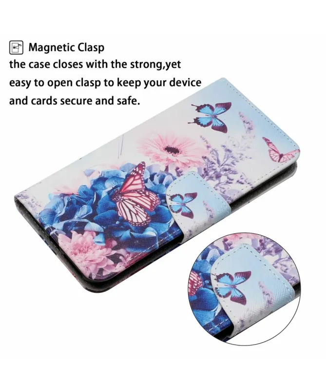 Housse Samsung Galaxy A17 5G Papillons et Hortensias