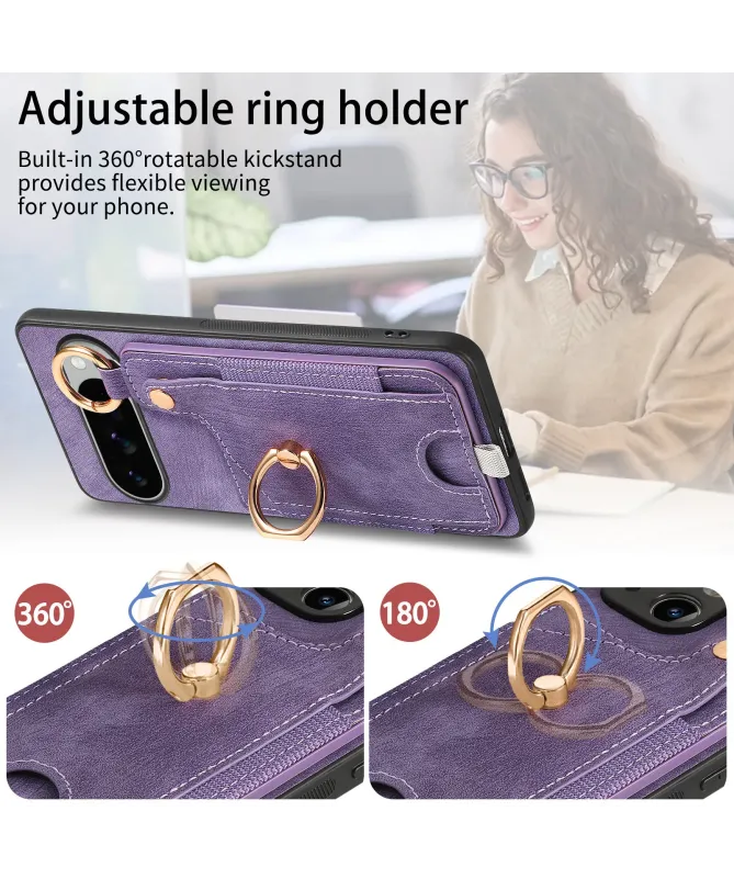 Coque Google Pixel 10 Pro XL avec Porte-cartes et Anneau