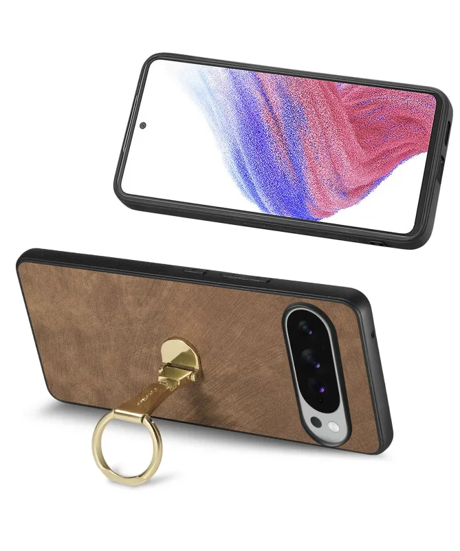 Coque Google Pixel 10 Pro XL Rétro avec Anneau | VINTAGE Marron - photo 4
