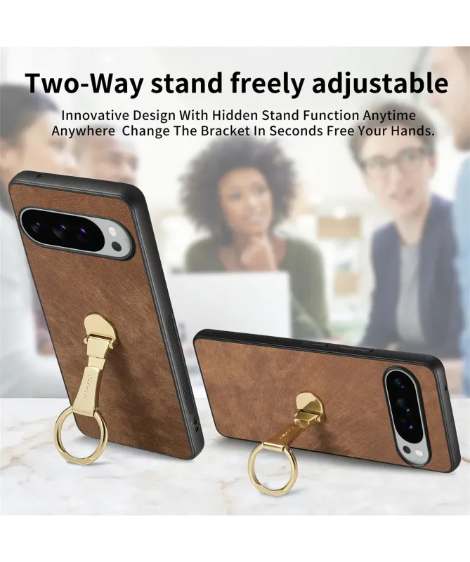 Coque Google Pixel 10 Pro XL Rétro avec Anneau | VINTAGE Marron - photo 5