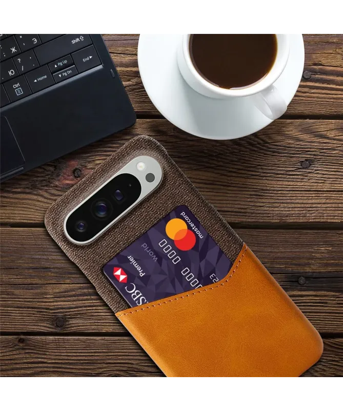 Coque Google Pixel 10 Pro XL Texture Tissu et Porte-carte | TÄCKA
