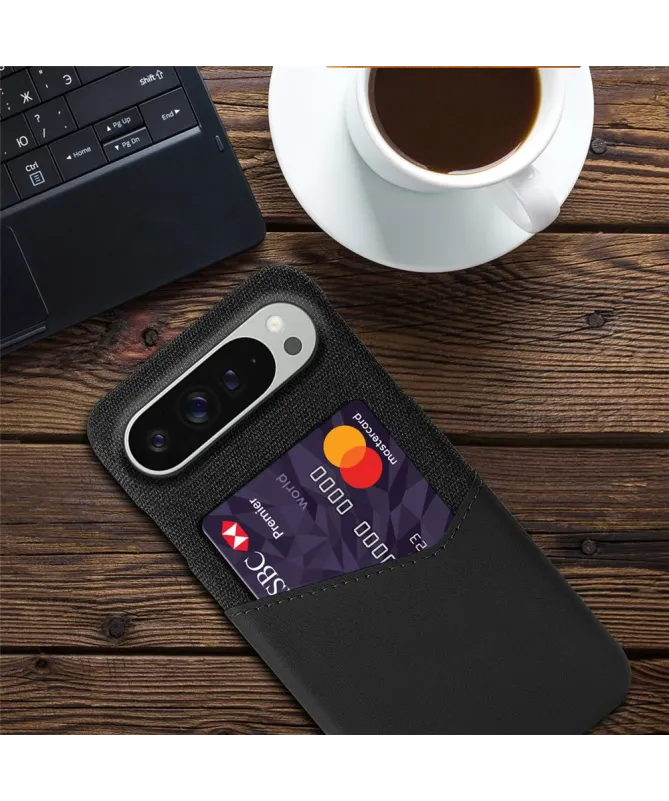 Coque Google Pixel 10 Pro XL Texture Tissu et Porte-carte | TÄCKA