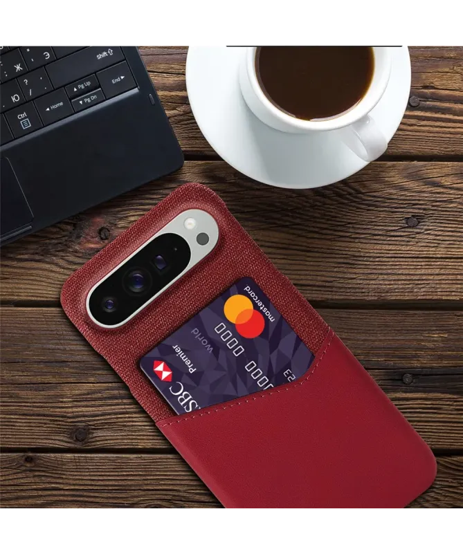 Coque Google Pixel 10 Pro XL Texture Tissu et Porte-carte | TÄCKA