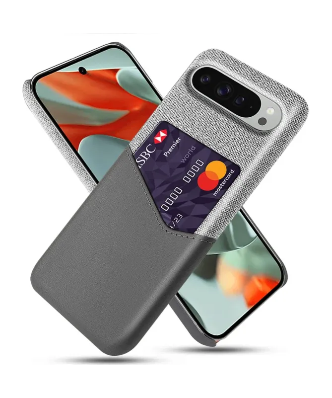 Coque Google Pixel 10 Pro XL Texture Tissu et Porte-carte | TÄCKA