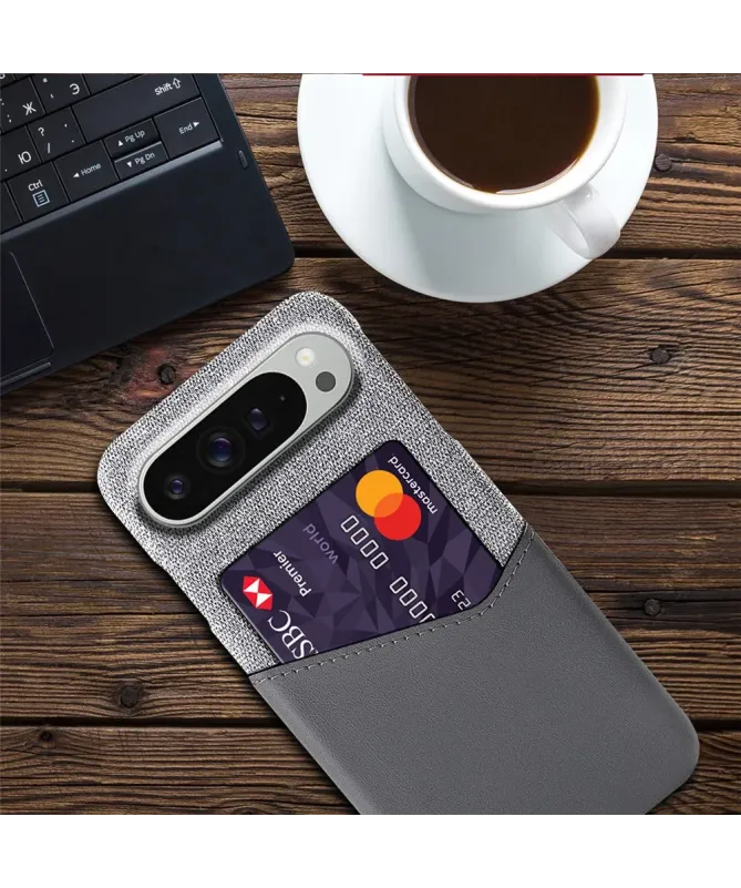 Coque Google Pixel 10 Pro XL Texture Tissu et Porte-carte | TÄCKA