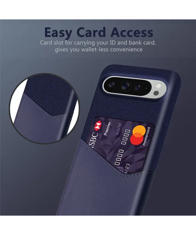 Coque Google Pixel 10 Pro XL Texture Tissu et Porte-carte | TÄCKA