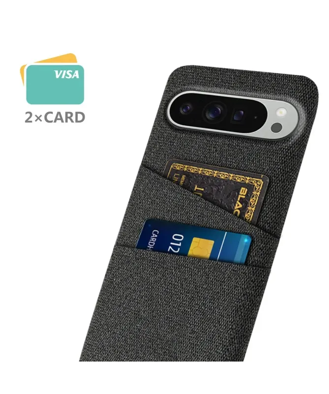 Coque Google Pixel 10 Pro XL en Tissu avec Double Rangement | BUSINESS Noir - photo 2