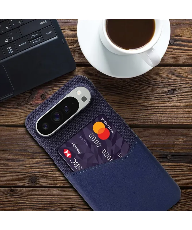 Coque Google Pixel 10 Pro XL Texture Tissu et Porte-carte | TÄCKA