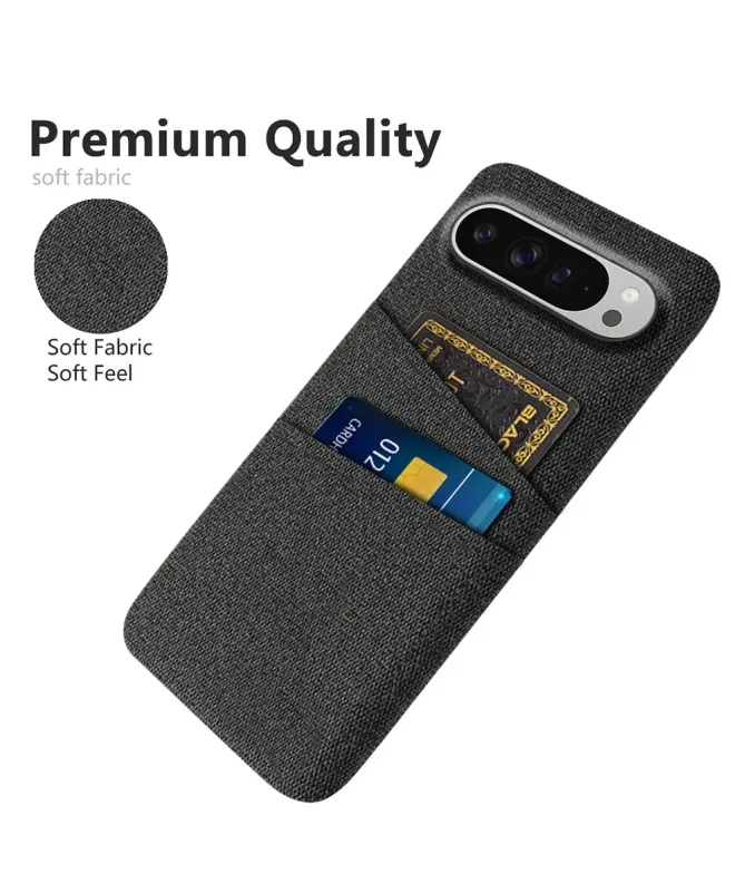 Coque Google Pixel 10 Pro XL en Tissu avec Double Rangement | BUSINESS Noir - photo 3