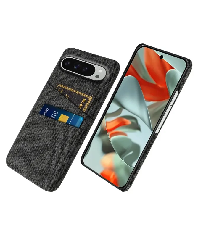 Coque Google Pixel 10 Pro XL en Tissu avec Double Rangement | BUSINESS Noir