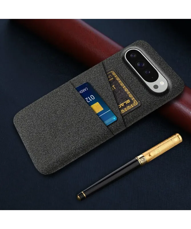 Coque Google Pixel 10 Pro XL en Tissu avec Double Rangement | BUSINESS Noir - photo 5