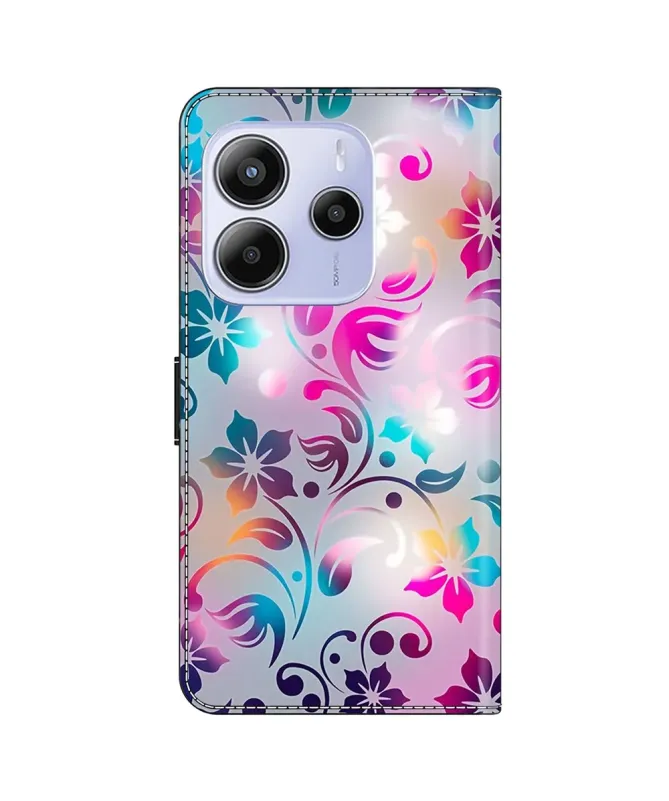 Housse Xiaomi Redmi Note 14 4G Arabesques Florales Irisées