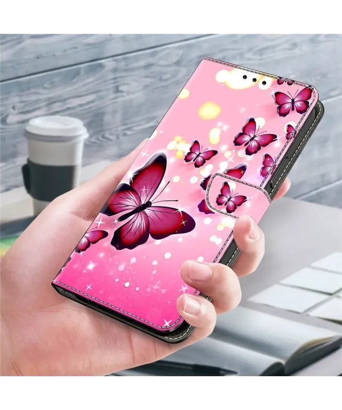 Housse Xiaomi Redmi Note 14 4G Papillons Scintillants