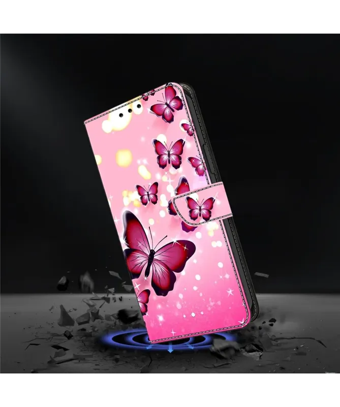 Housse Xiaomi Redmi Note 14 4G Papillons Scintillants