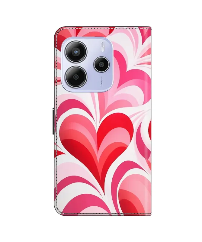 Housse Xiaomi Redmi Note 14 4G Cœurs Psychédéliques