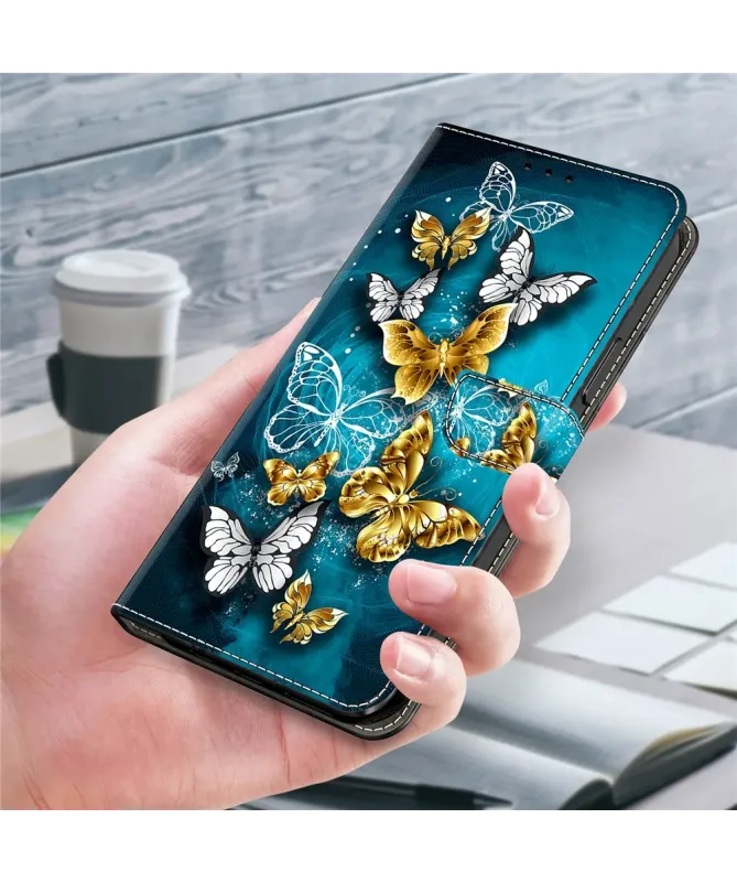 Housse Xiaomi Redmi Note 14 4G Papillons Dorés