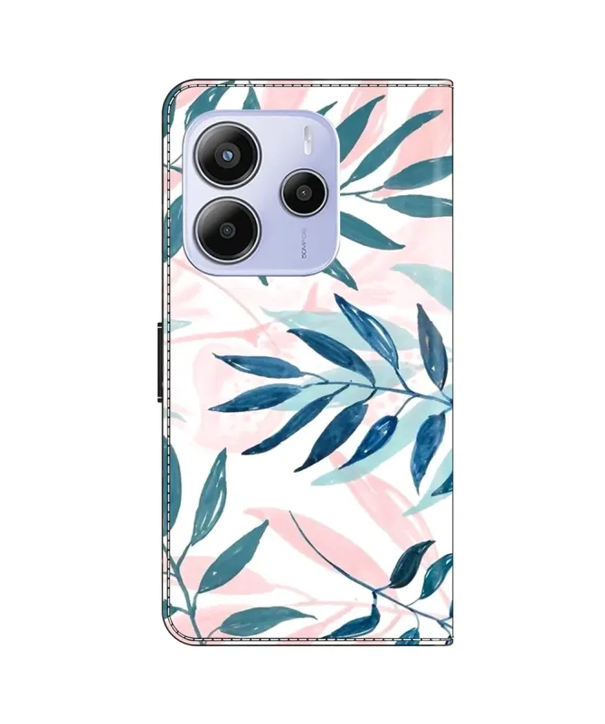 Housse Xiaomi Redmi Note 14 4G Aquarelle Feuilles