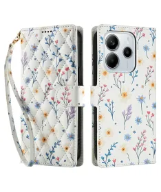 Housse Xiaomi Redmi Note 14 4G Matelassée Fleurs des Champs