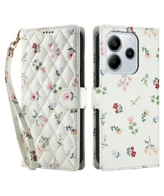 Housse Xiaomi Redmi Note 14 4G Matelassée et Fleurie