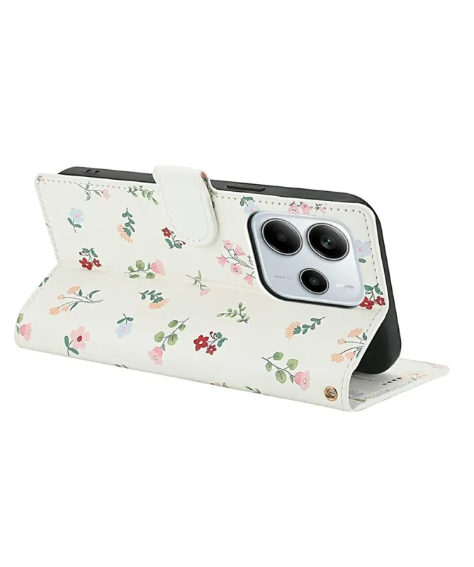 Housse Xiaomi Redmi Note 14 4G Matelassée et Fleurie