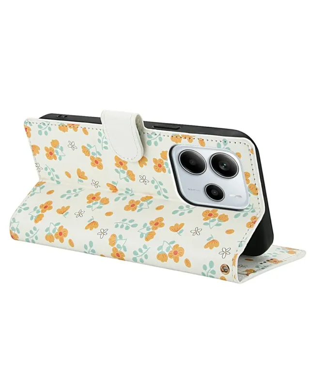 Housse Xiaomi Redmi Note 14 4G Matelassée Pâquerettes