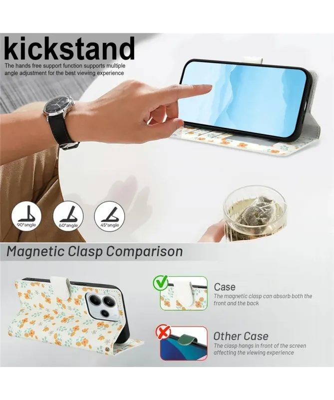 Housse Xiaomi Redmi Note 14 4G Matelassée Pâquerettes