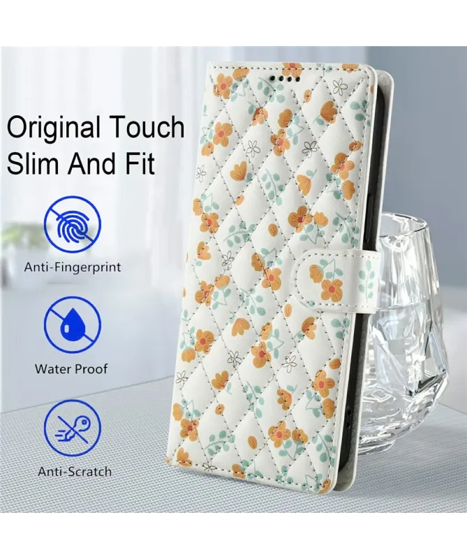 Housse Xiaomi Redmi Note 14 4G Matelassée Pâquerettes