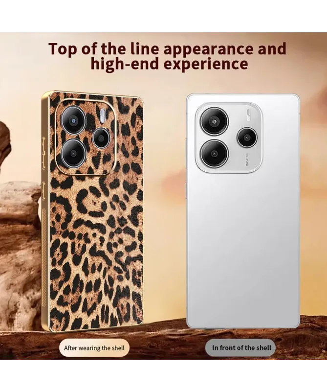 Coque Xiaomi Redmi Note 14 4G Léopard Doré