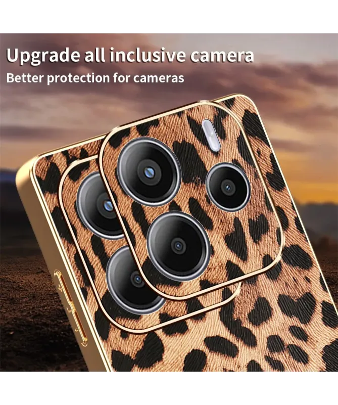 Coque Xiaomi Redmi Note 14 4G Léopard Doré