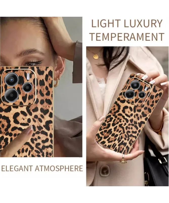 Coque Xiaomi Redmi Note 14 4G Léopard Doré