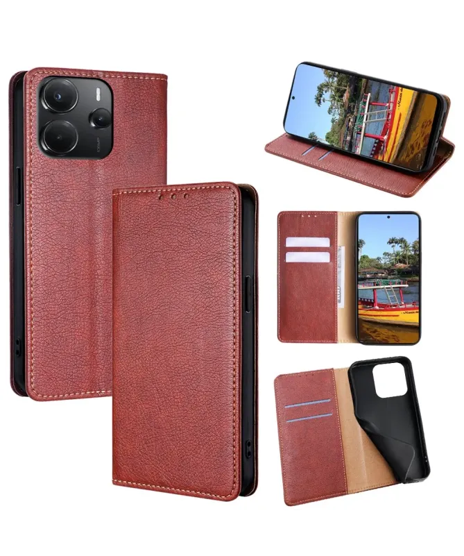 Flip cover Xiaomi Redmi Note 14 4G PURE simili cuir