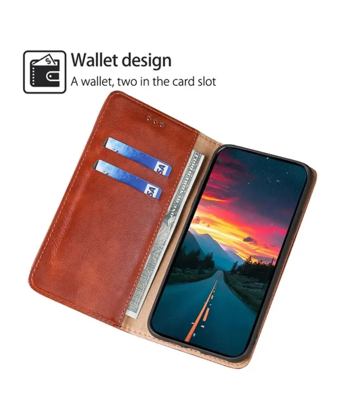 Flip cover Xiaomi Redmi Note 14 4G PURE simili cuir