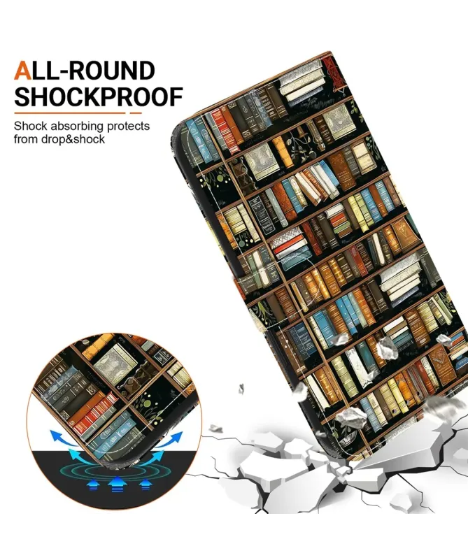 Housse Xiaomi Redmi Note 14 4G Bibliothèque Vintage