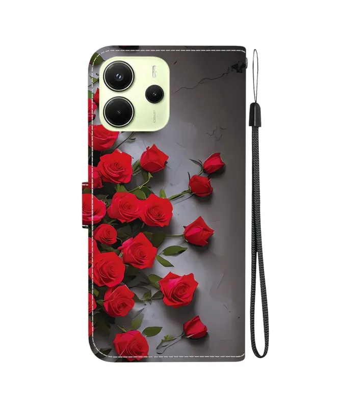 Housse Xiaomi Redmi Note 14 4G Roses Rouges Romantiques