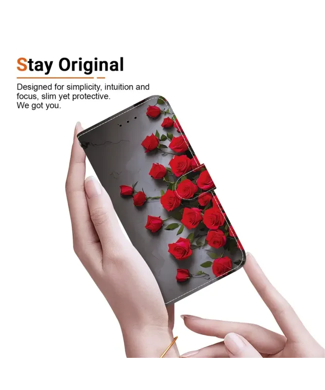 Housse Xiaomi Redmi Note 14 4G Roses Rouges Romantiques