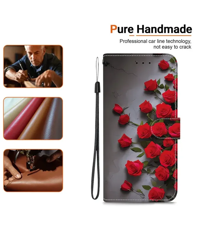 Housse Xiaomi Redmi Note 14 4G Roses Rouges Romantiques