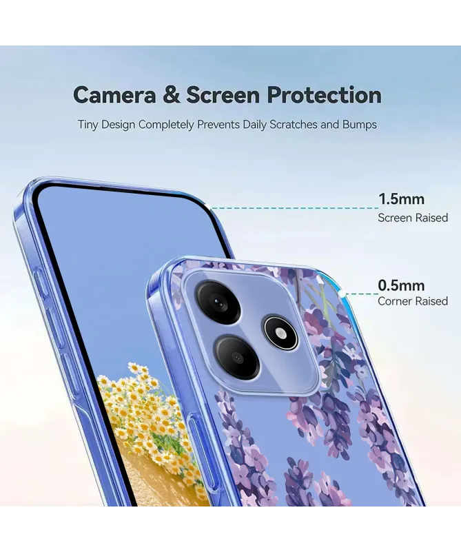 Coque Xiaomi Redmi Note 14 4G Transparente Anti-choc Motif Glycine