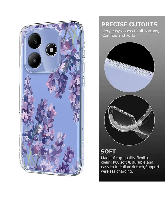 Coque Xiaomi Redmi Note 14 4G Transparente Anti-choc Motif Glycine