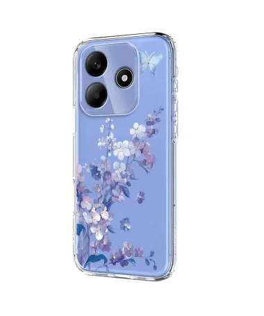 Coque Xiaomi Redmi Note 14 4G Fleurs et Papillons