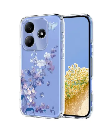 Coque Xiaomi Redmi Note 14 4G Fleurs et Papillons