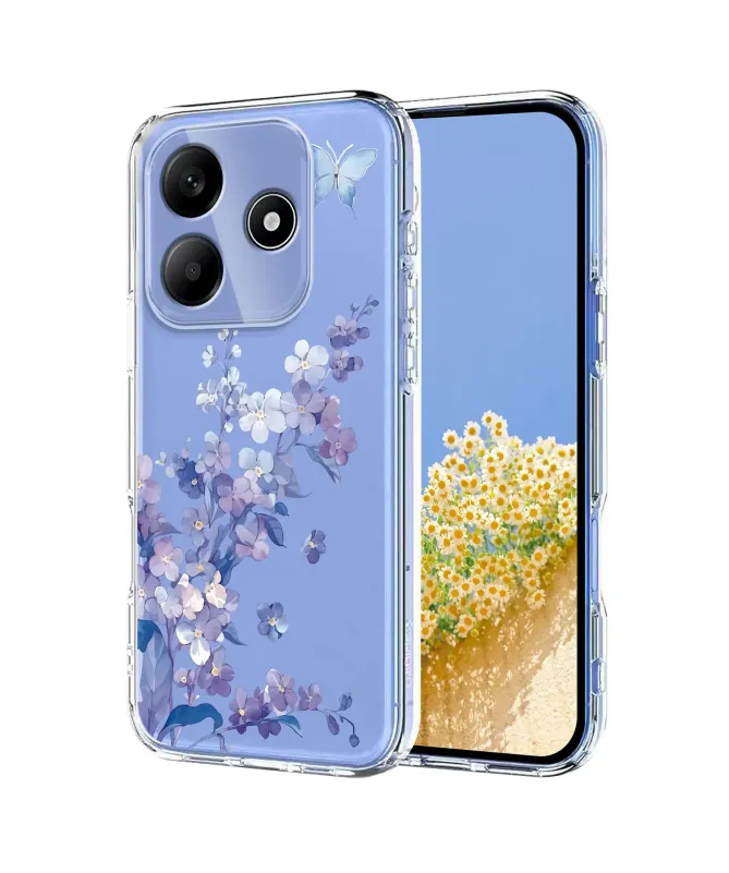 Coque Xiaomi Redmi Note 14 4G Fleurs et Papillons