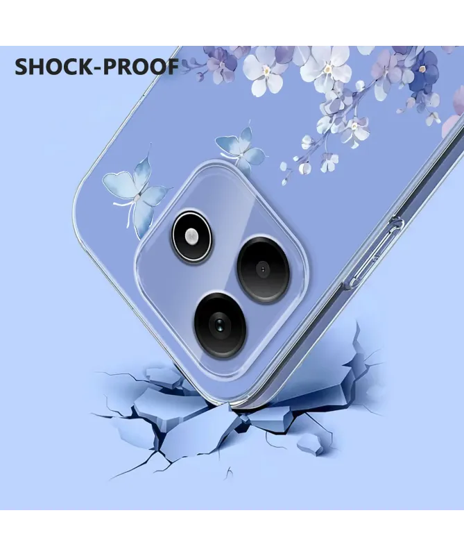 Coque Xiaomi Redmi Note 14 4G Fleurs et Papillons