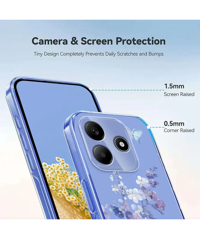 Coque Xiaomi Redmi Note 14 4G Fleurs et Papillons