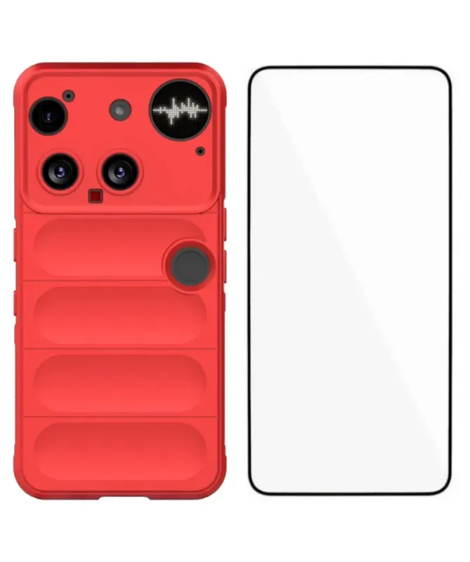 Coque Nothing Phone (3) Rugged silicone avec verre trempé