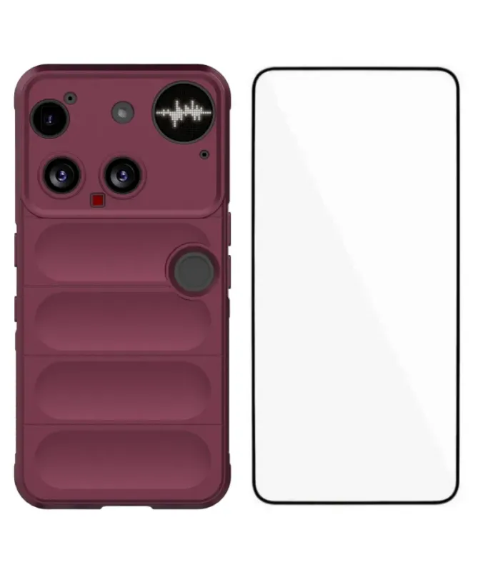 Coque Nothing Phone (3) Rugged silicone avec verre trempé