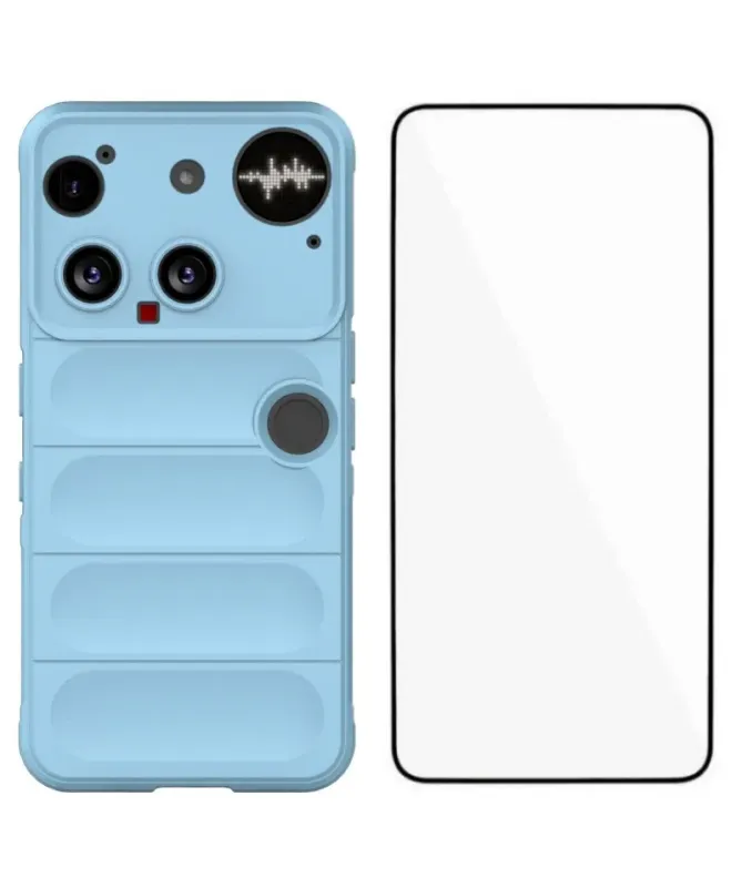 Coque Nothing Phone (3) Rugged silicone avec verre trempé